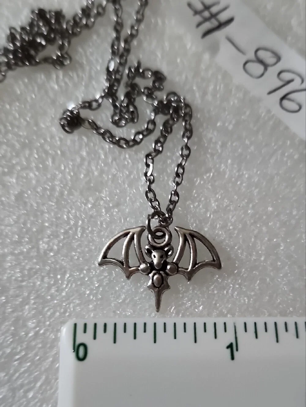 Hand Crafted Silver Bat Charm Necklace